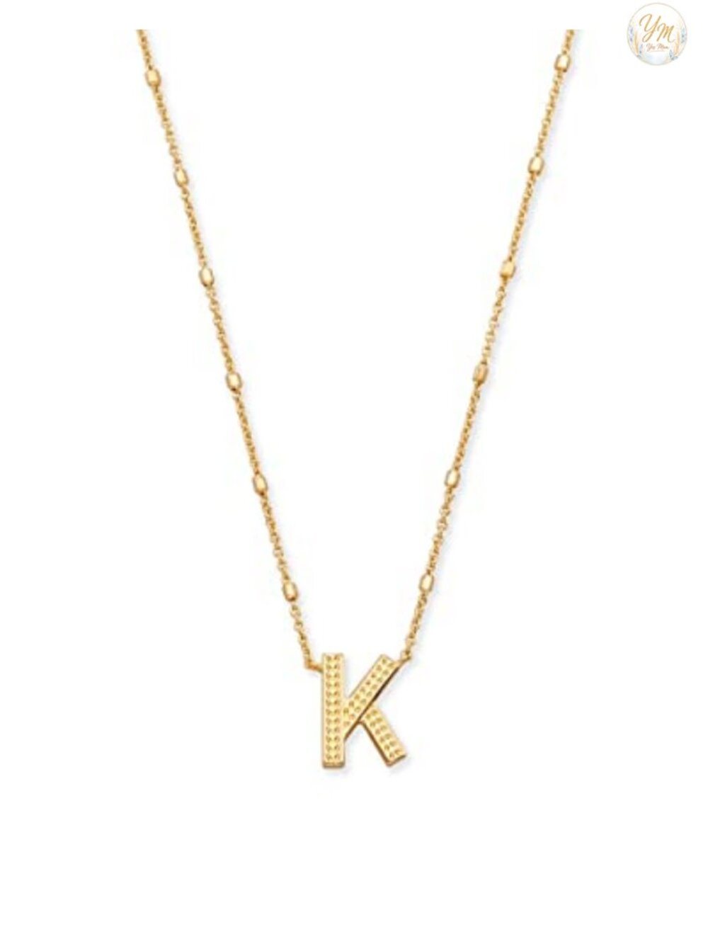 Kendra Scott Letter K Pendant Necklace 14k Gold-Plated Brass Women's Jewelry
